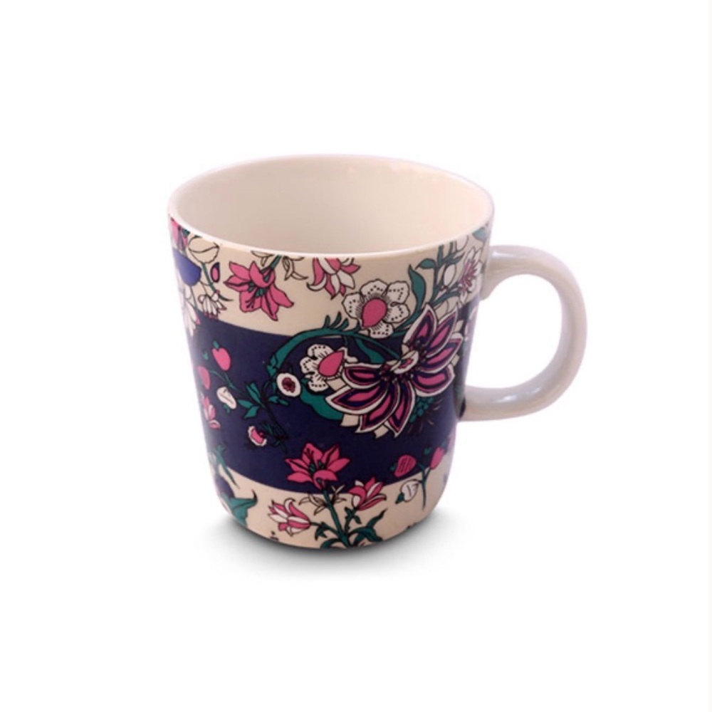 Shannonbridge Ireland Retro Blue Floral Mug